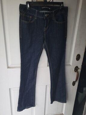Express Women's Dark Indigo Bootcut Jeans Size 2s